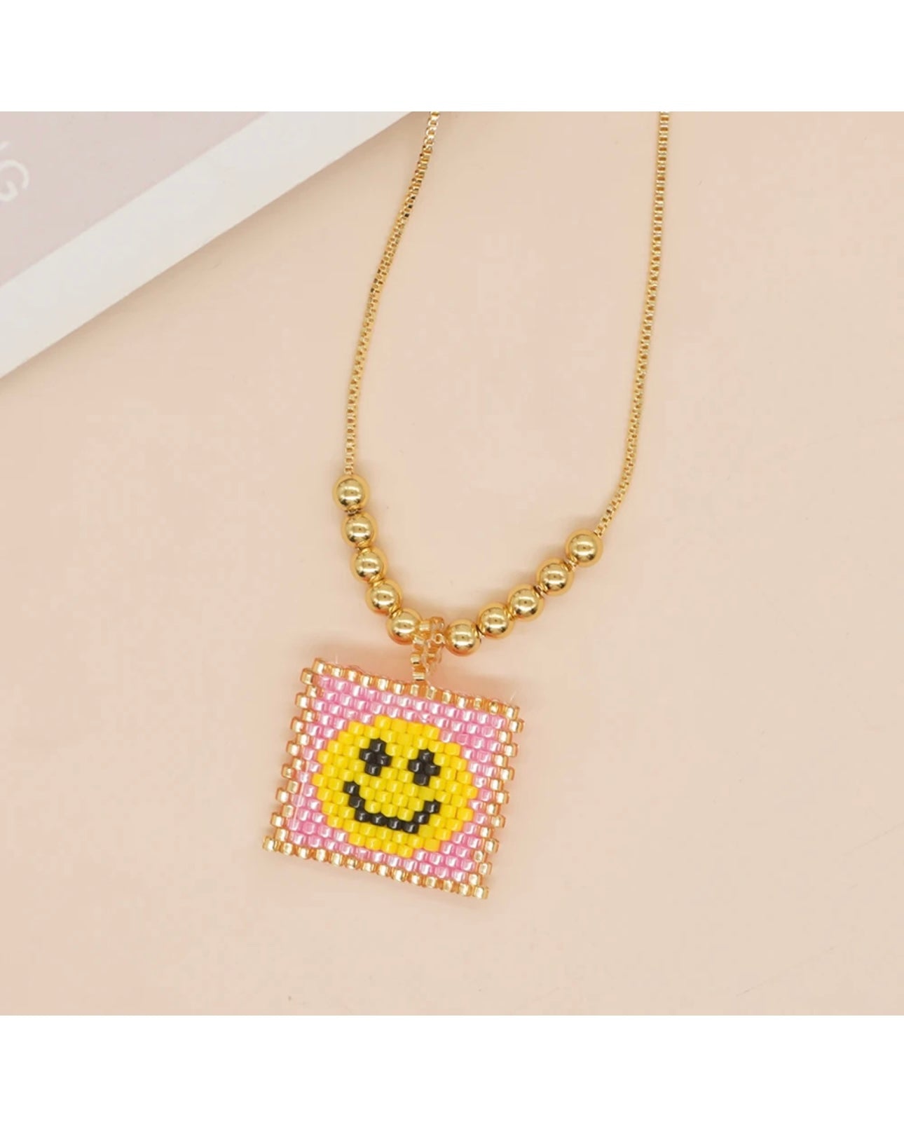 Smiling Face Adjustable Necklace