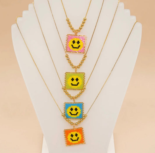 Smiling Face Adjustable Necklace