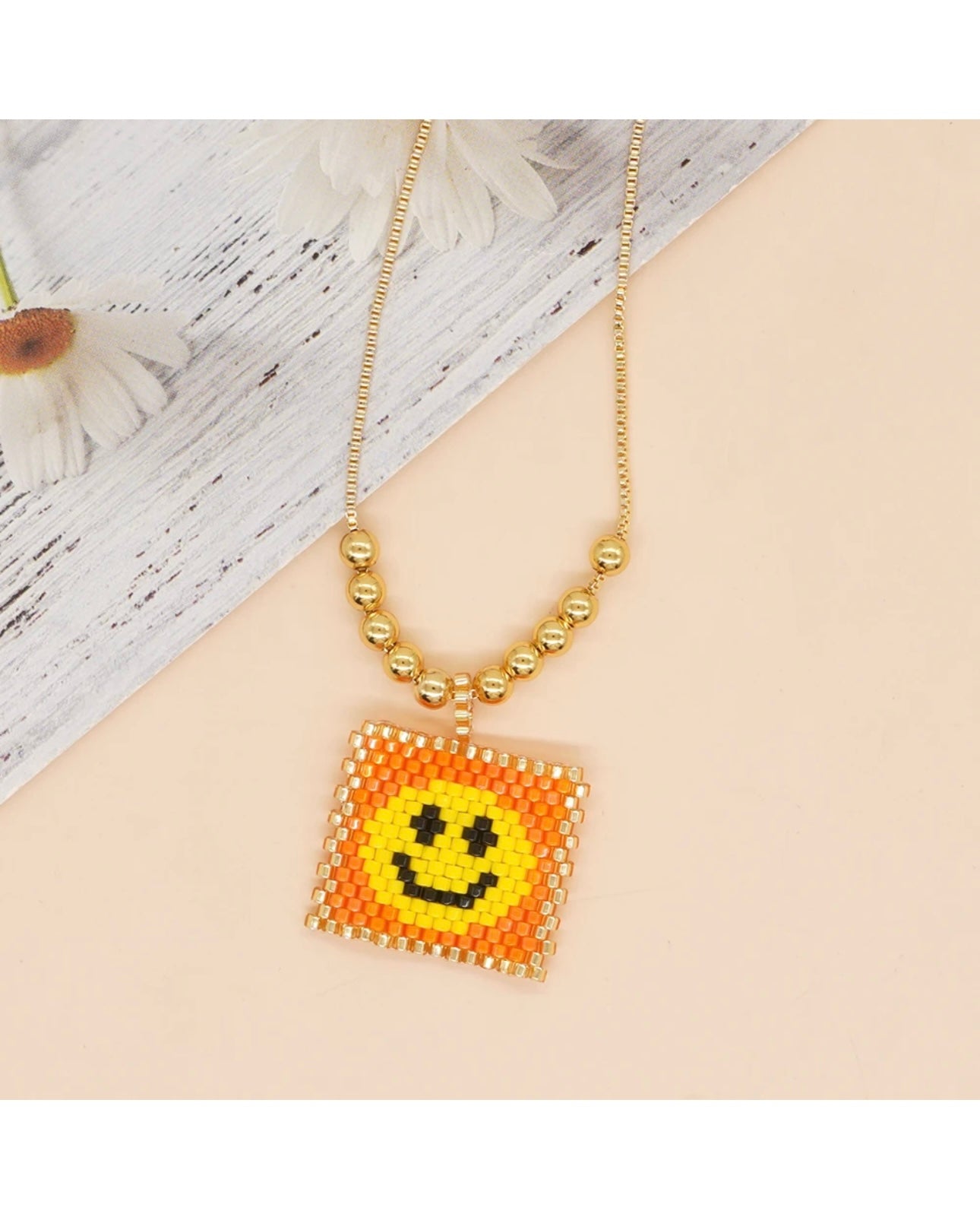 Smiling Face Adjustable Necklace